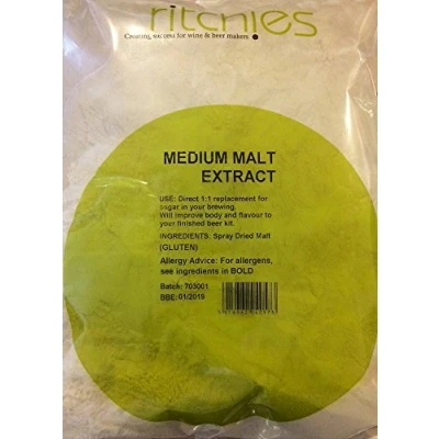 Image of Ritchies Medium Spray Dried Malt Extract DME 1kg … (1 x 1kg)