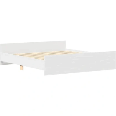 Image of vidaXL Bed Frame without Mattress White 180x200 cm Super King