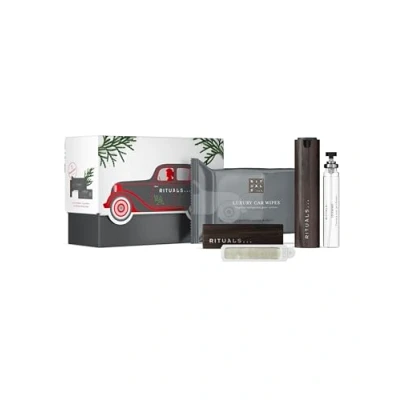 Image of RITUALS The Ritual of Homme Car Perfume Gift Set Includes Perfume, Wipes, 2 Refillable Air Fresheners and a reusable wooden holder with Arabian Amber Musk