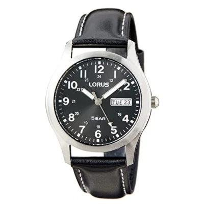 Image of Lorus Men&#039;s Analogue Quartz Watch with Leather Strap RXN79DX9