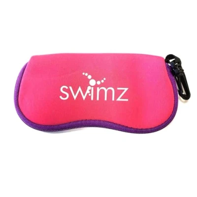 Image of Swimz Soft Neoprene Swimming Goggle Pouch Case (Pink/Purple/White)