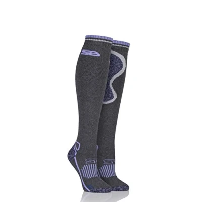 Image of Storm Bloc Ladies 1 Pair with BlueGuard Equestrian Long Wool Blend Socks Charcoal 4 8