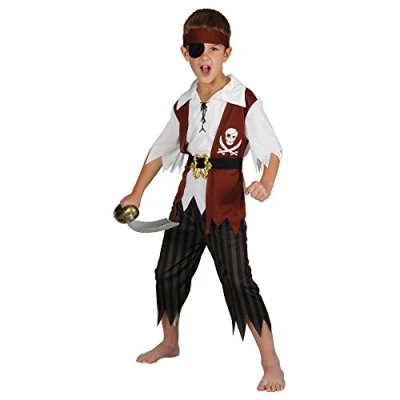 Image of Wicked Costumes Boys Cutthroat Pirate Fancy Dress Costume Large (8 10 years)