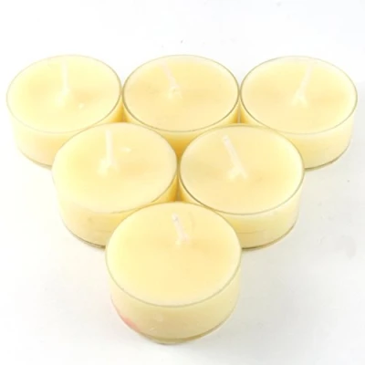 Image of Handmade Premium Quality Highly Scented 6 Tea Light Candles (Luscious Vanilla Scent)