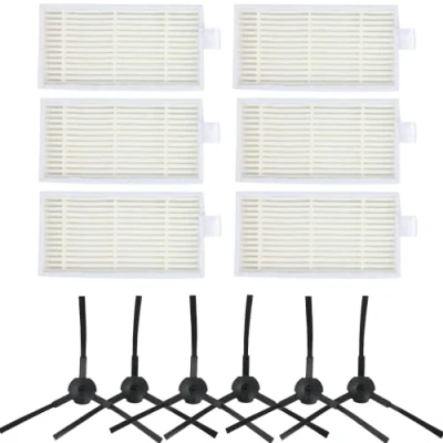 Image of Replacement Parts HEPA Filters Side Brushes for iLife V3 V3s V5 V5s pro Robot Vacuum Cleaner, Accessories, 12 pcs