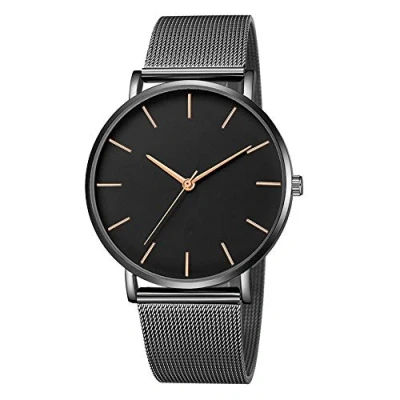 Image of ROSSOM Men Watch 2023 Ultra Thin Rose Gold Minimalist Mesh Women Watches