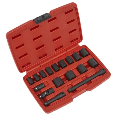 Image of Sealey Premier Impact Socket Set 17pc 3/8&quot;Sq Drive Metric