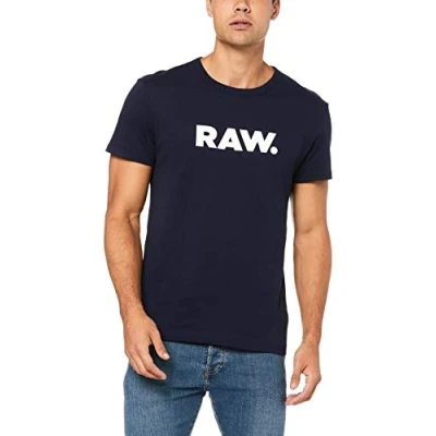 Image of G STAR RAW Men&#039;s Holorn T Shirt, blue (sartho D08512 8415 6067), XL