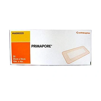 Image of Primapore Adhesive Wound Dressing, 25cm x 10cm, Pack of 20