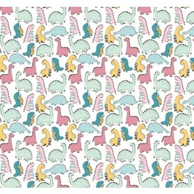 Image of Melody Jane Dolls House Dinosaurs Seamless Pattern Children Nursery Wallpaper 1:12 Print