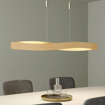 Image of Quitani LED pendant light Lian, oak/nature
