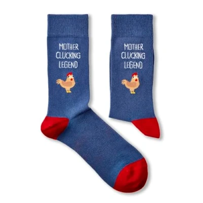 Image of Urban Eccentric Unisex Mother Clucking Legend Socks Gift 1 Pair Cotton Rich Premium Novelty Gifts