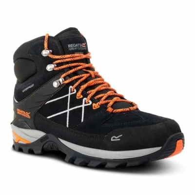 Image of Regatta Men&#039;s Waterproof Samaris Pro II Walking Boots Ash Blaze Orange, Size: UK 11