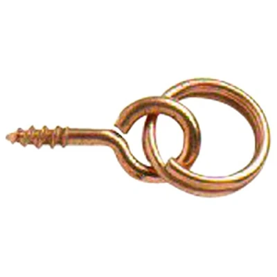 Image of Merriway BH04794 (4 Pcs) Picture Frame Mirror Screw Ring, Medium Brass Plated Pack of 4 Pieces