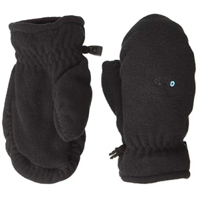 Image of Barts Boy&#039;s Fleece Mitts Kids Gloves, Black (Black 0001), 34 (Size: 3)