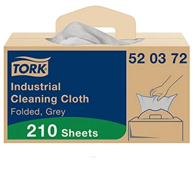 Image of Tork Industrial Cleaning Cloth Grey W7, One at a Time Dispensing, 1 x 210 Cloths, 520372