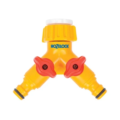 Image of Hozelock Double crane connector with valves