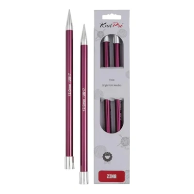 Image of KnitPro KP47249 Zing: Knitting Pins: Single Ended: 25cm x 12.00mm, Aluminium, Multi Colour, 12mm
