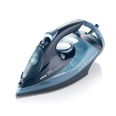 Image of Minky Steam Iron, Pro+ Range, 3000W, 250ml Water Tank, 20 30g/min Continuous Rate, 0.6 1.0g/time Burst of 4 Bar Pressure, Function, Anti Drip, Calc, Blue