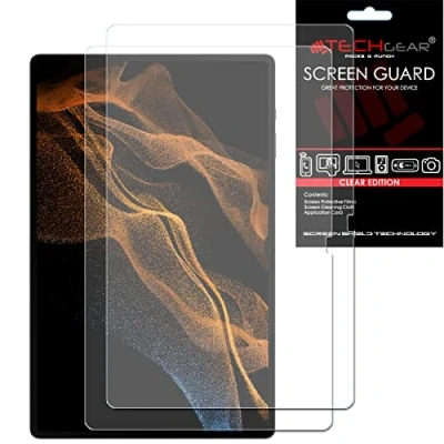 Image of TECHGEAR 2 Pack Galaxy Tab S8 Ultra 14.6&quot; Screen Protectors (SM X900 / SM X906), CLEAR Protector Guard Cover Designed for Samsung 2022