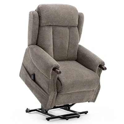 Image of More4Homes HALTON DUAL MOTOR ELECTRIC RISE RECLINER FABRIC ARMCHAIR LIFT ASSIST MOBILITY RISER CHAIR HEAVY DUTY WEIGHT UP TO 25 STONE