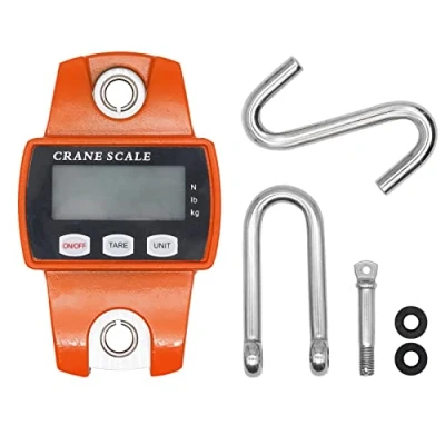 Image of Mini Crane Scale, 300KG/660LBS Portable LCD Digital Electronic Balance Hanging Scales Heavy Duty Weight Tool for Home Farm Market
