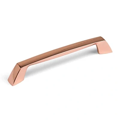 Image of 160mm Copper Kitchen D Bar Handle Rose Gold Door Drawer Pull Polished Cupboard Cabinet Furniture Upcycle Hardware