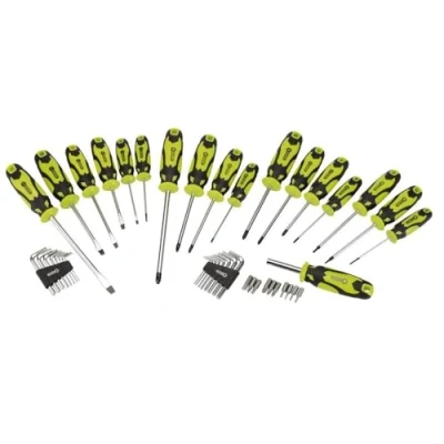 Image of Draper Screwdriver, Hex Key and Bit Set, Green (44 Piece)