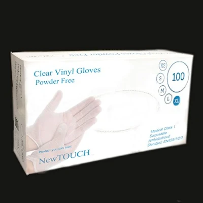 Image of NewTouch Disposable Clear Vinyl Gloves Powder Free Food Safe Medical x 1000