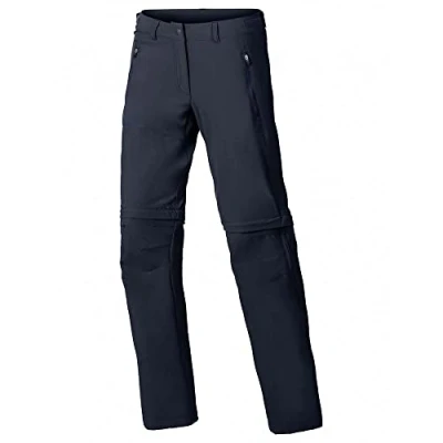 Image of Vaude Women&#039;s Farley Stretch ZO T Zip Pants, Womens, eclipse, 12