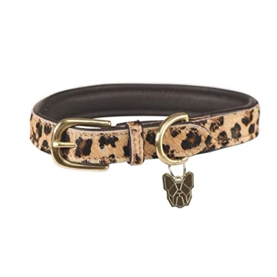 Image of Digby &amp; Fox Printed Cow Hair Dog Collar (XX Small, Leopard)