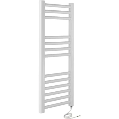 Image of Greened House Milano White Flat Electric Towel Rail W500mm x H800mm Radiator