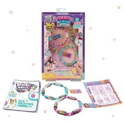Image of Sky Castle Sticki Rolls Anna &amp; Erin BFF Pack, Wearable Sticker Bracelets, Friendship Collectable Toys