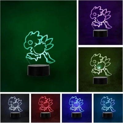 Image of Chocobo Final Fantasy LED Lamp Colour Changing USB Night Light and Decoration