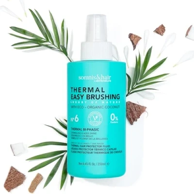Image of somnis&amp;hair Natural Thermal Protection Spray Detangler and Softener Hydration against Heat, UV, Salt Water Sulfate Paraben Free Vegan 250 ml
