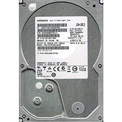 Image of Hitachi HDS721010CLA632 P/N: 0F15013 MLC: JPT41A 1TB (Refurbished)