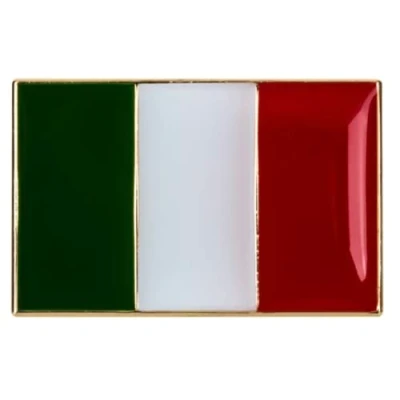 Image of Italy Italian Rectangle Flag Enamel Metal Pin Badge Diplomat Lapel