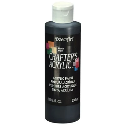 Image of Deco Art Crafters Acrylics Paint, Black,236 ml (Pack of 1)