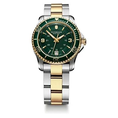 Image of Victorinox Swiss Army Maverick 241612 Women&#039;s Quartz Analogue Watch, Stainless Steel Strap Plated Multi Colour (Luminous Hands)