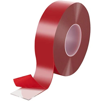 Image of POPPSTAR Double sided sticky tape (10 m x 50 mm 2 mm) Acrylic, clear, removable