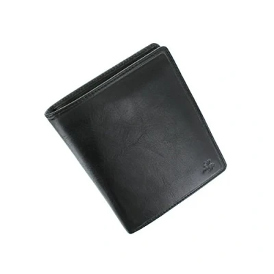 Image of VISCONTI Tuscany Collection Matteo Leather Jacket Wallet RFID Protection TSC49 Black