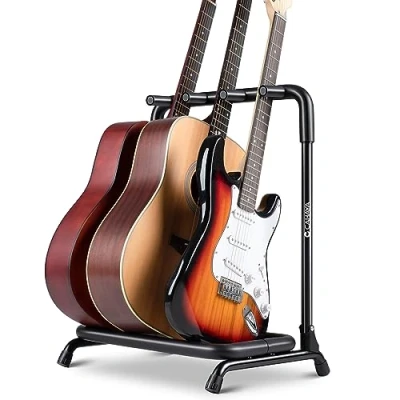 Image of CAHAYA Guitar Stand Multiple Display Rack Folding Acoustic For 3 Guitars