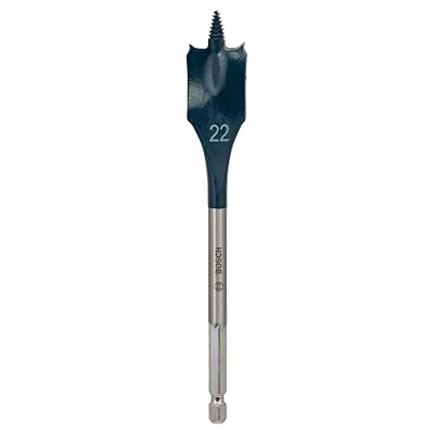 Image of Bosch Professional 2608595492 Selfcut Speed Flat Drill Bit, Hex Shank, 22mm x 152mm, Blue