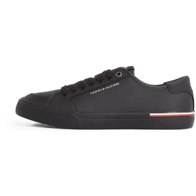 Image of Tommy Hilfiger CORE Corporate Trainers, Men&#039;s, Size: 9, Black leather and imitation