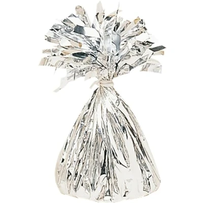 Image of Amscan 991365 18 Silver Fringed Foil Balloon Weight 170g