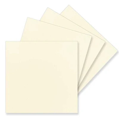 Image of FarbenFroh by GUSTAV NEUSER 50 single cards square 15 x cm in vanilla (cream) 240 g/m² blank craft cards, postcards, cardboard clay paper quality