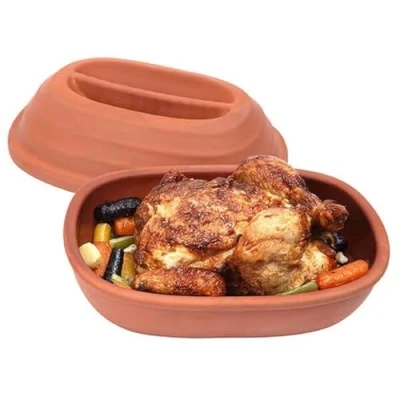 Image of Dexam Terracotta Chicken Roaster with Lid