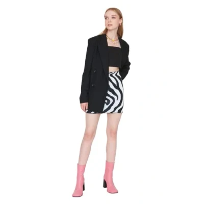 Image of Trendyol Damen Mini Bodycone Basics Trikot Rock Black