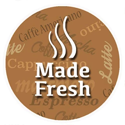 Image of Made Fresh Brown Round Sticker for Baking Cooking Food Packaging (Pack of 100)