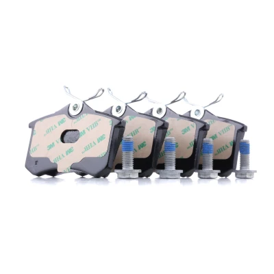 Image of 573005S brake pad set HELLA 8DB 355 018 111 not prepared for wear indicator with caliper screws accessories AUDI: A3 Hatchback, TT Coupe
